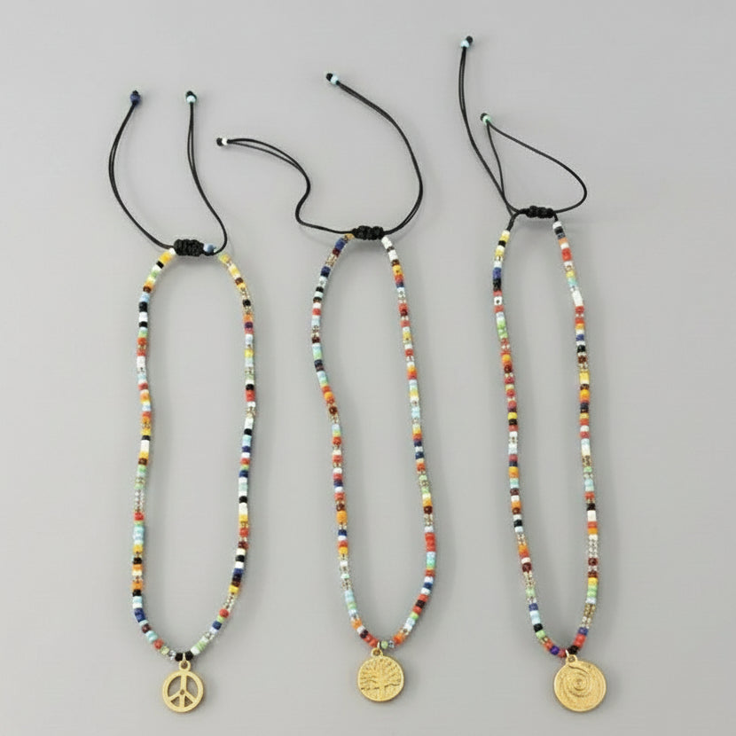 MULTI BEAD CHARM ANKLET