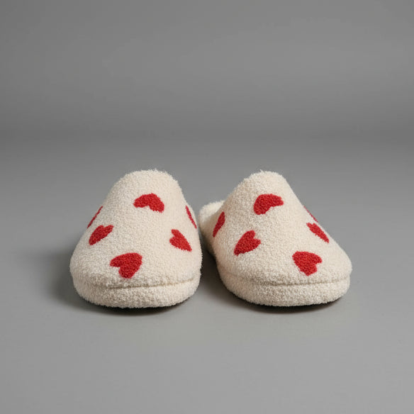 IVORY HEARTS SLIPPER