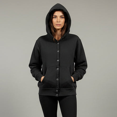 SNAP FRONT HOODIE