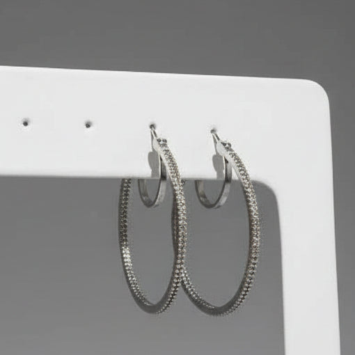 DOUBLE HOOPS CZ EARRINGS