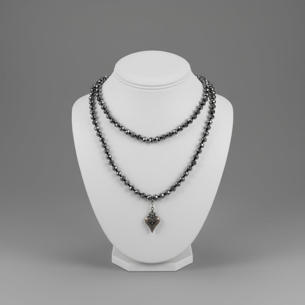 SILVER FLEUR DE LIS NECKLACE