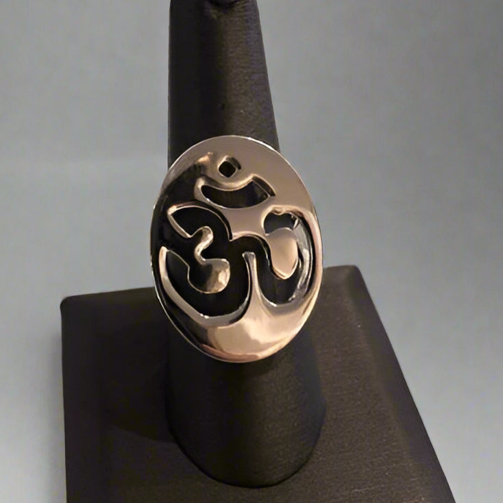 OM STERLING SILVER RING