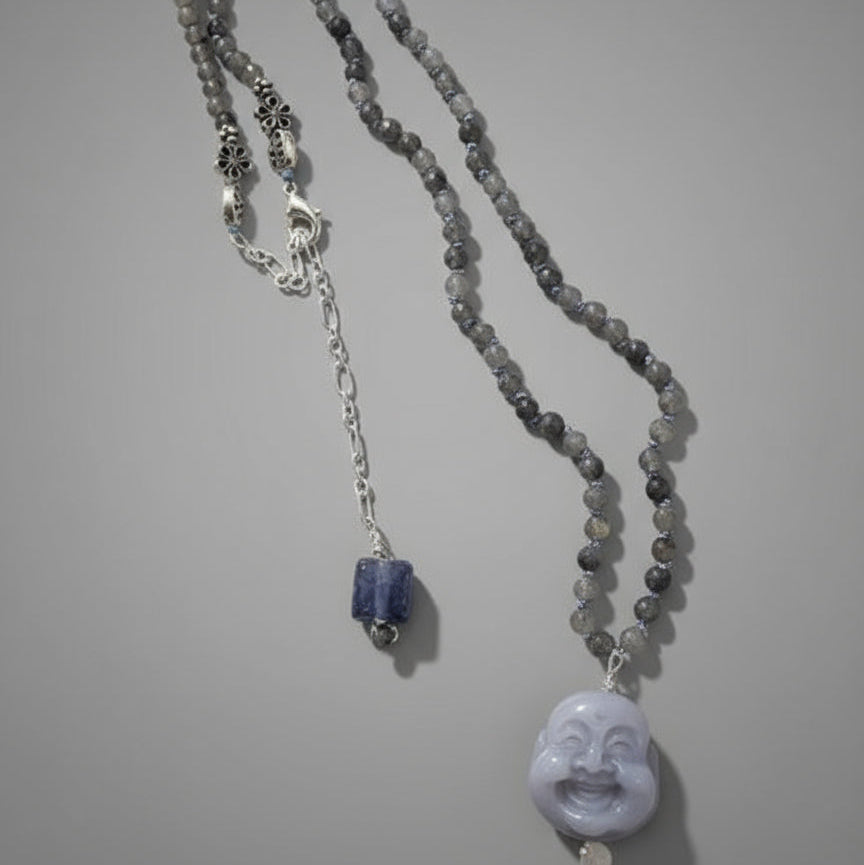 JADE BUDDHA CHARM NECKLACE