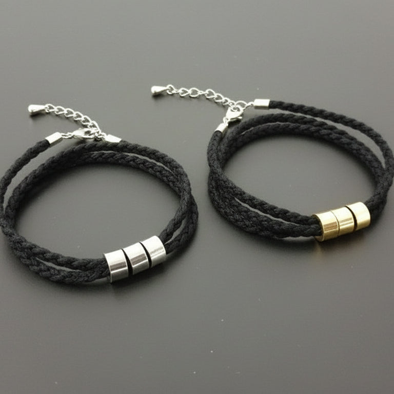 LOVE HOPE FAITH LEATHER BRAIDED BRACELET