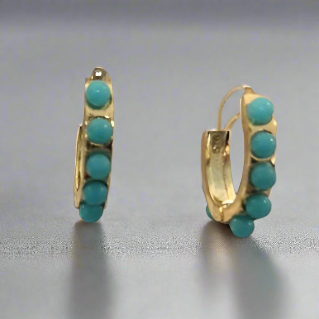 SMALL TURQOUISE HOOP