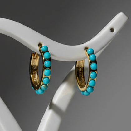 SMALL TURQOUISE HOOP