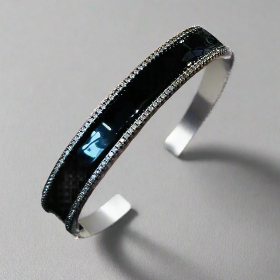 ENAMEL BANGLE W STONES