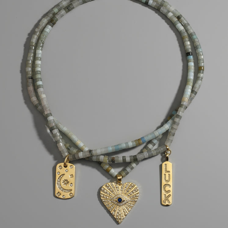 QUARTZ AND LABRODONITE NECKLACE