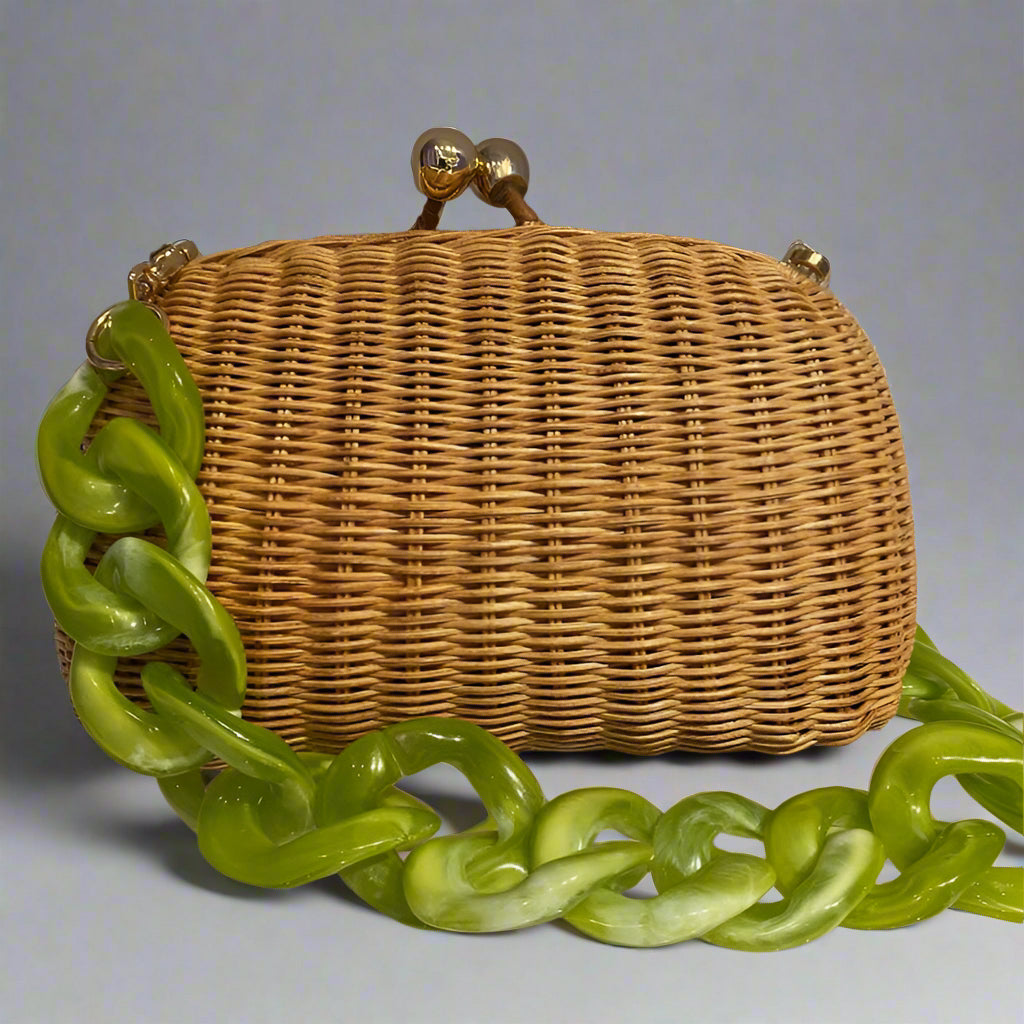 SERPUI MIA WICKER GREEN