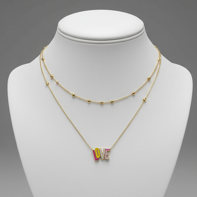ENAMEL LOVE NECKLACE
