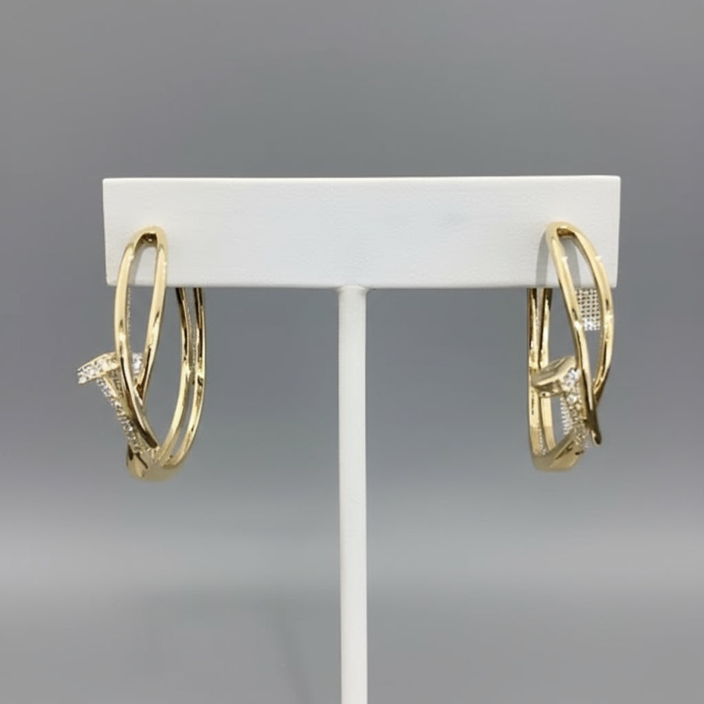 NAIL HEAD HOOP EARRINGS