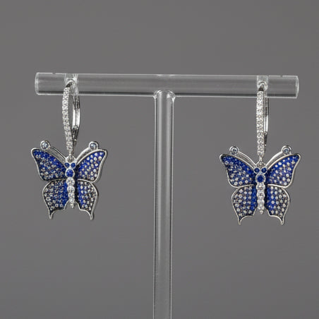 STERLING SILVER AND SAPPHIRE BUTTERFLY