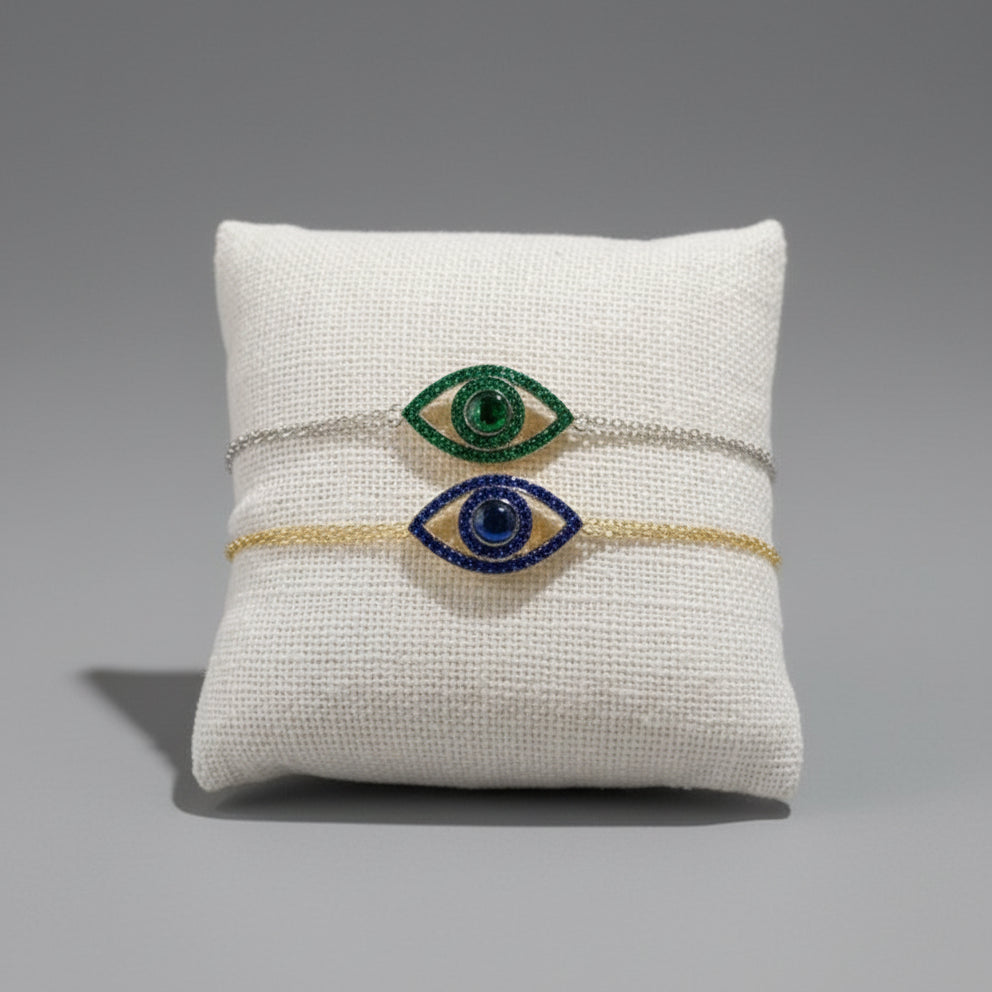 CZ STONE EVIL EYE BRACELET