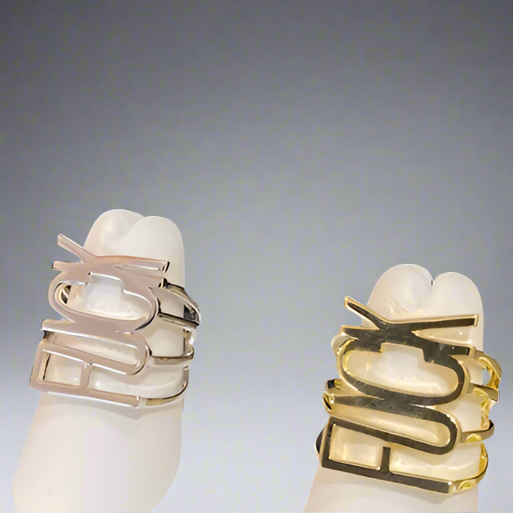 STERLING SILVER & VERMEIL FUCK RING