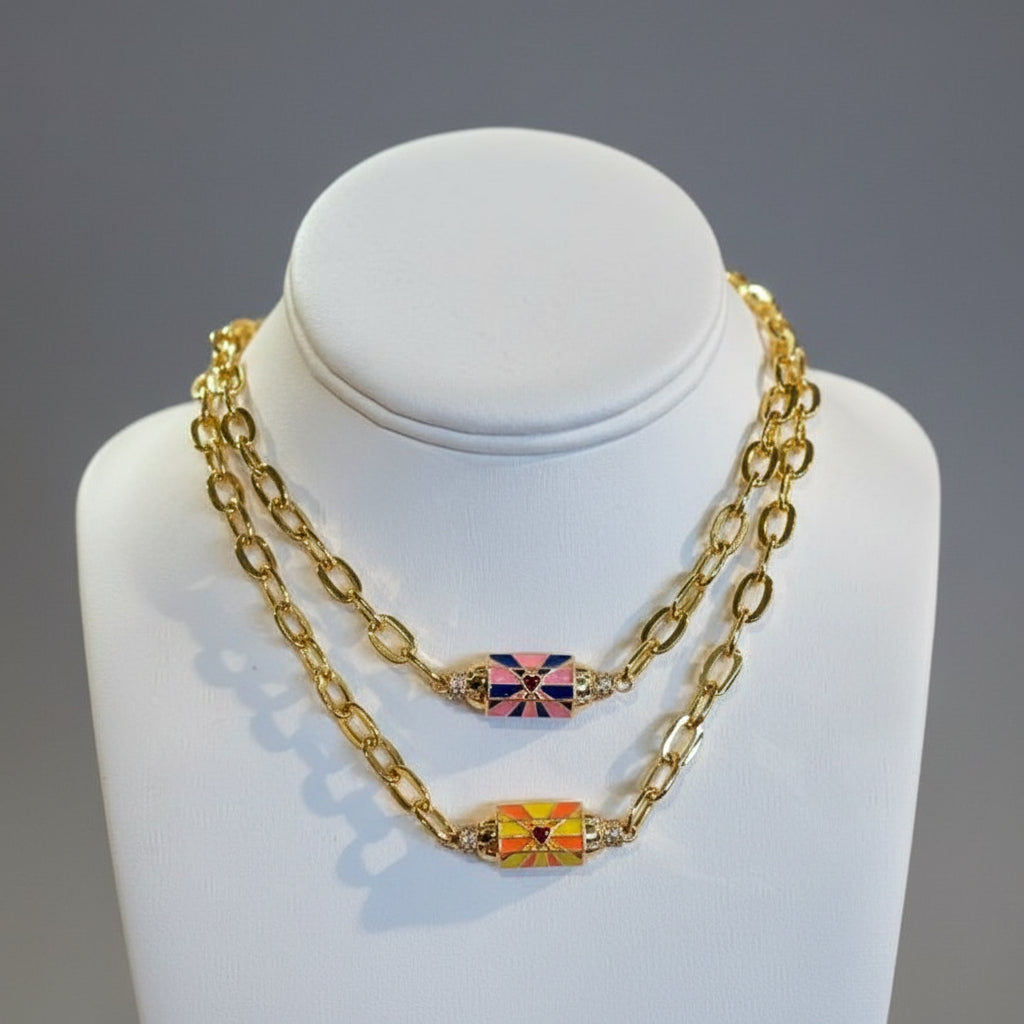 HEART CANDY CHAIN NECKLACE