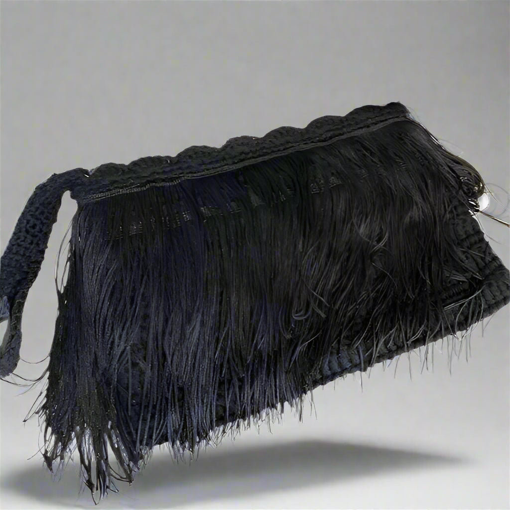 CROCHET FRINGE CLUTCH