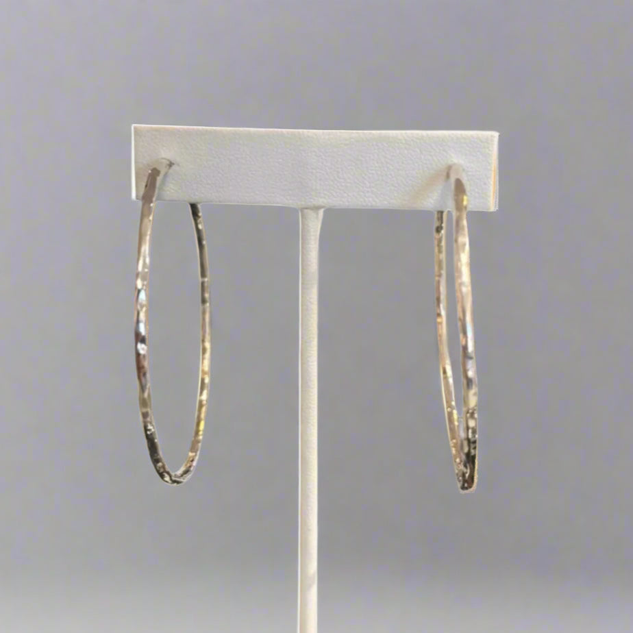 SS HAMMERED HOOPS LARGE