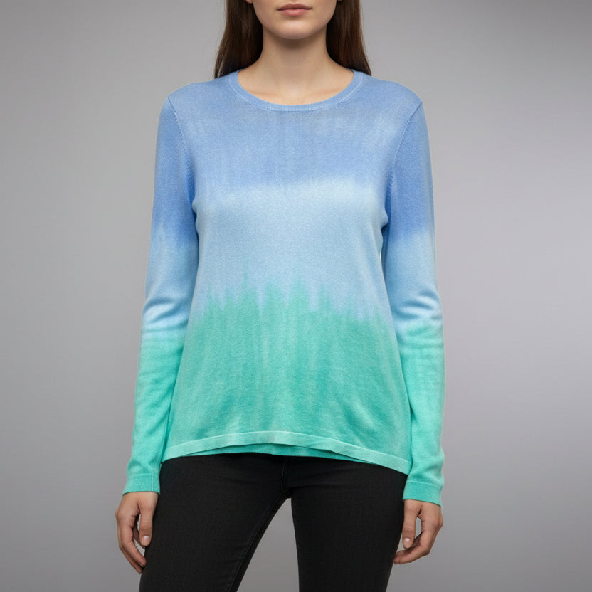 DIP DYE CREW WITH STRIATIONS