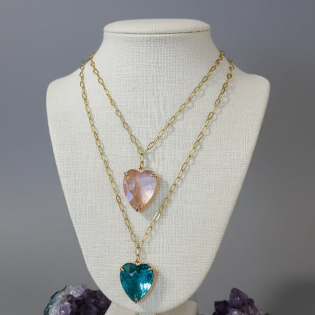 CRYSTAL HEART NECKLACE