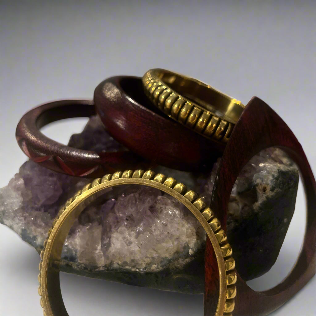 WOOD 5 PIECE SET BRACELET