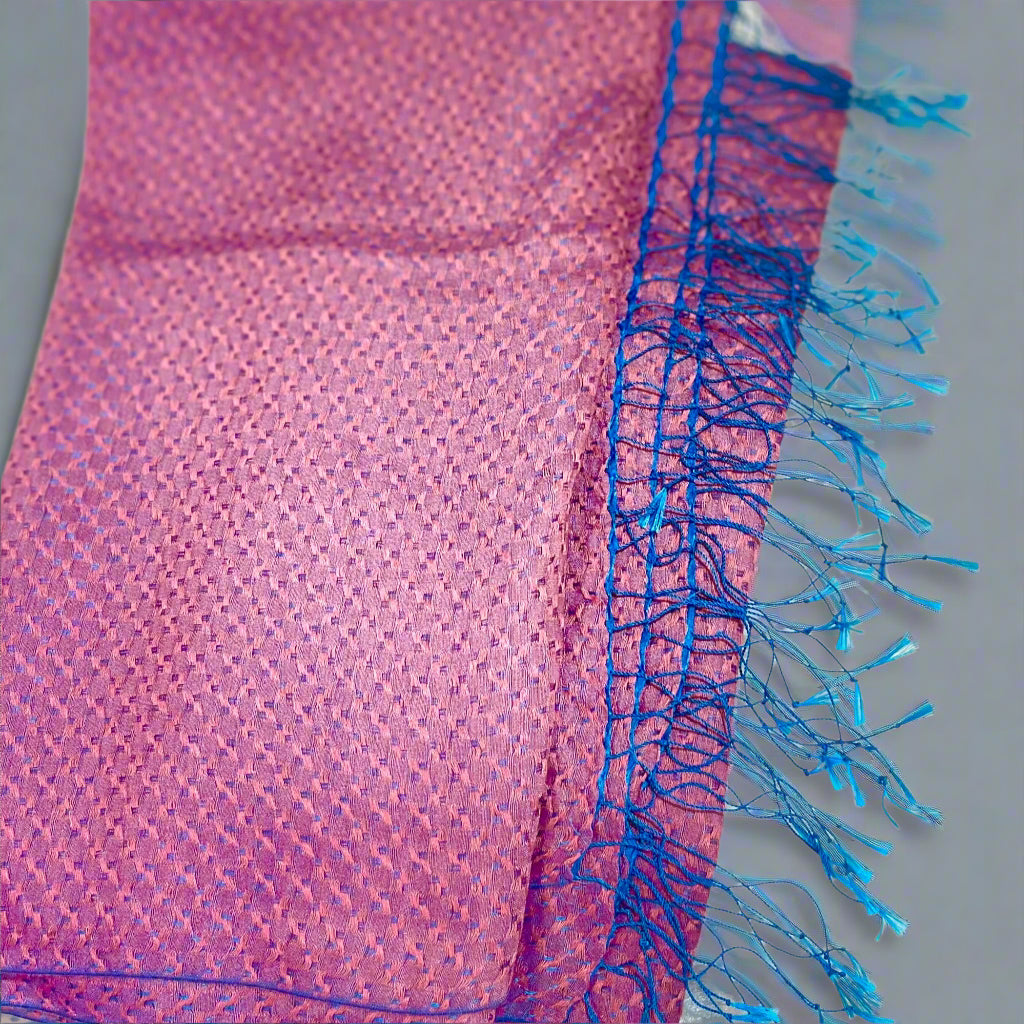 RED & BLUE CASHMERE SCARF