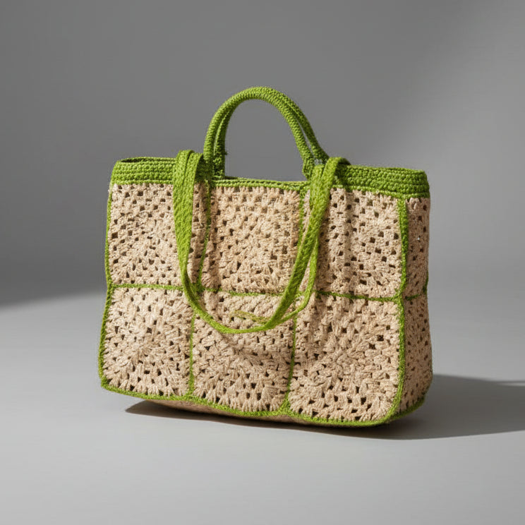 CARREY RAFFIA TOTE BAG