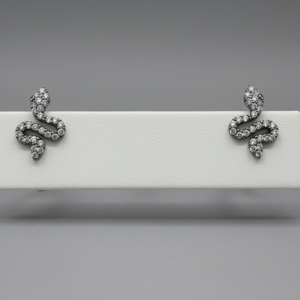 SILVER SNAKE EARRINGS