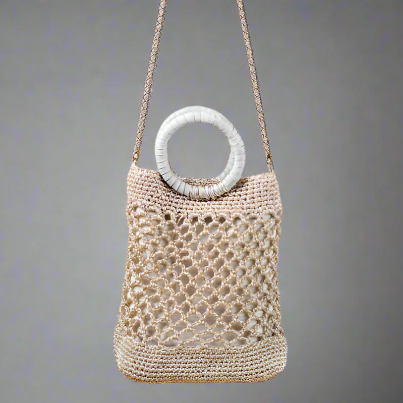 GLITTER CROCHET BAG