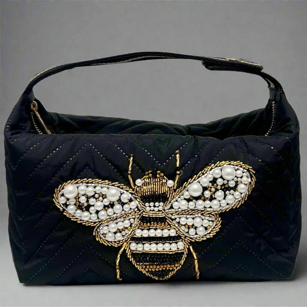 BLACK BEE CLUTCH BAG