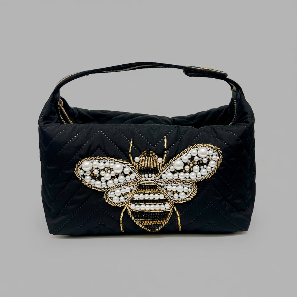 BLACK BEE CLUTCH BAG