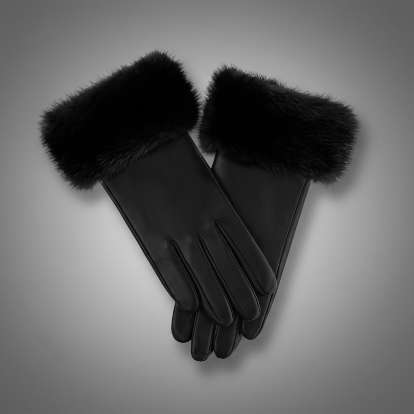 BLACK LEATHER GLOVES