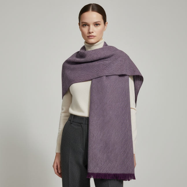 PLUM CASHMERE SCARF