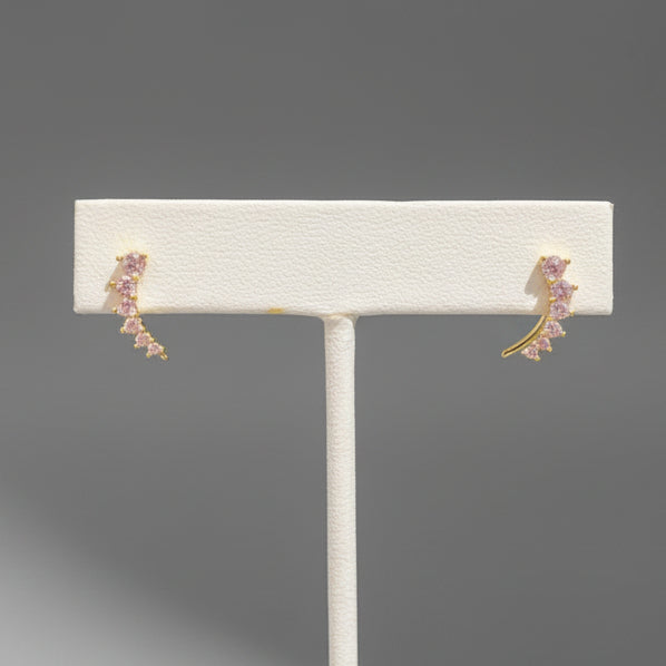 CZ GOLD DIP EARRINGS