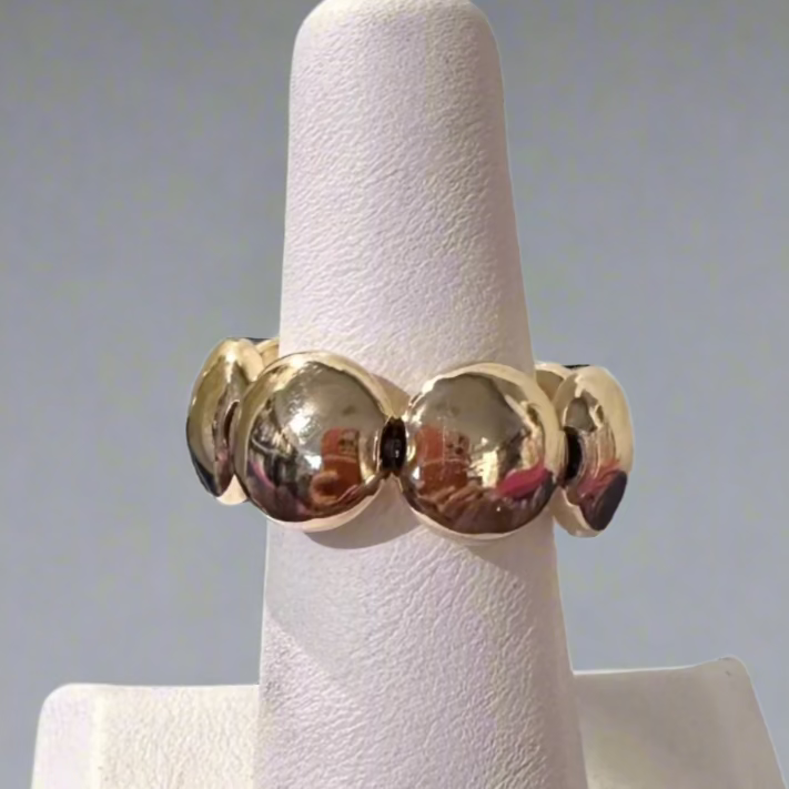 GOLD FILLED LARGE DISC RING