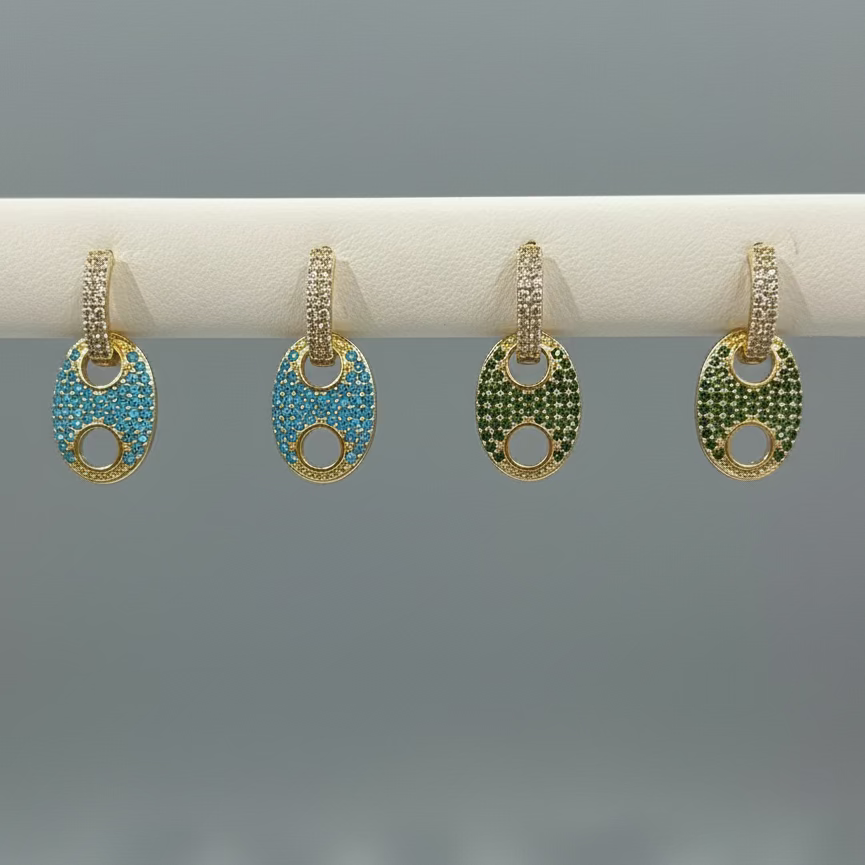PAVE HUGGIE EARRINGS