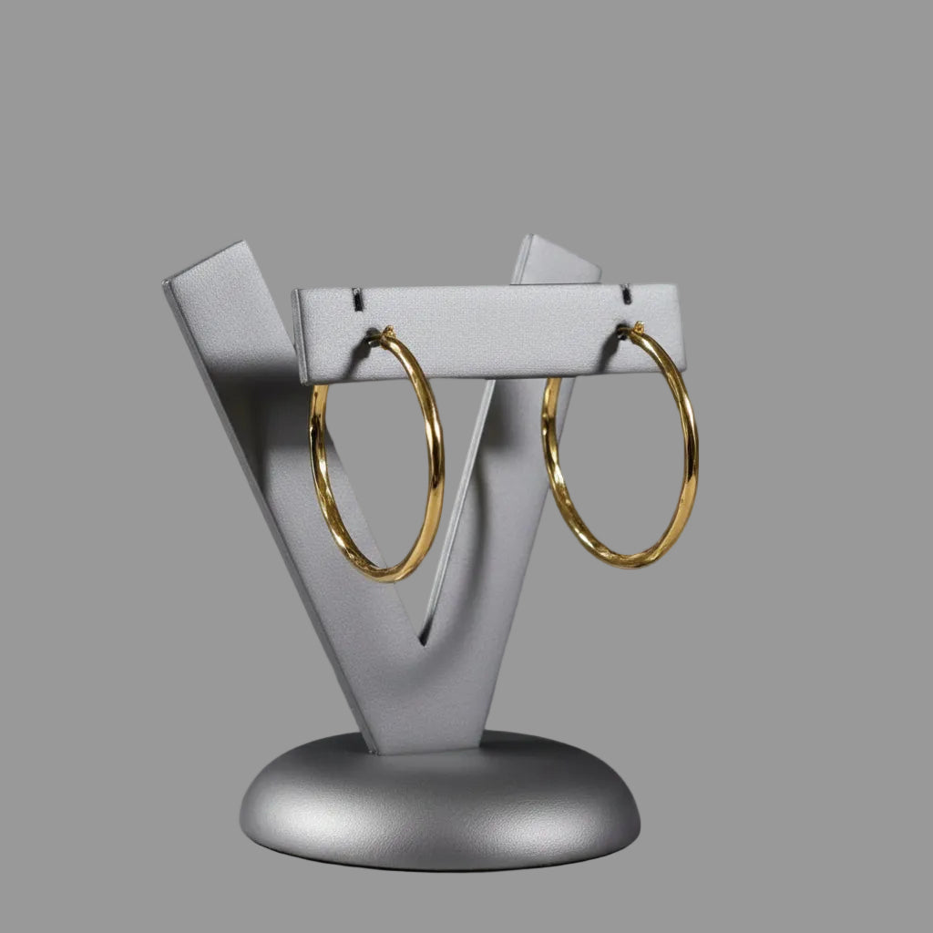 GOLD HAMMERED HOOPS