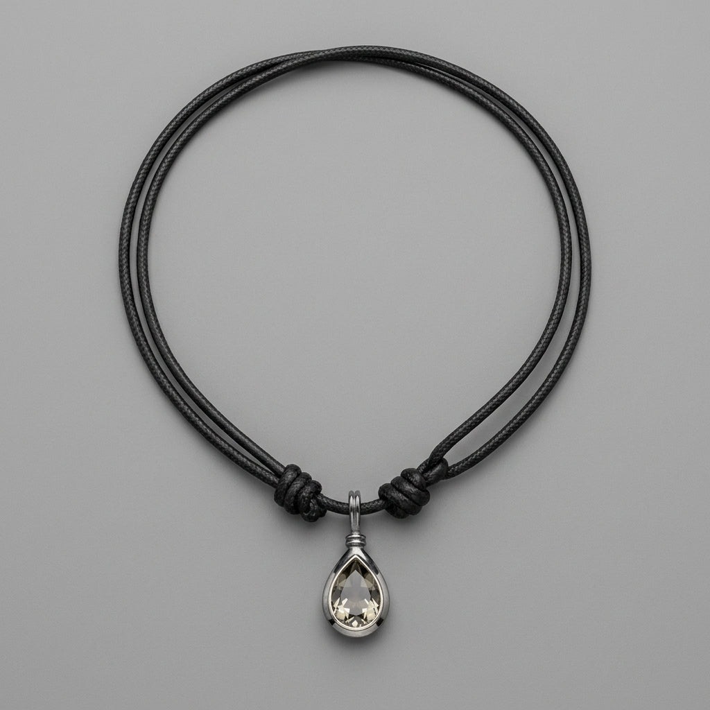 GREEN AMETHYST DROP NECKLACE