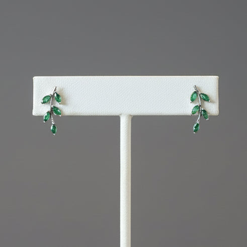 GREEN LEAF EARRINGS