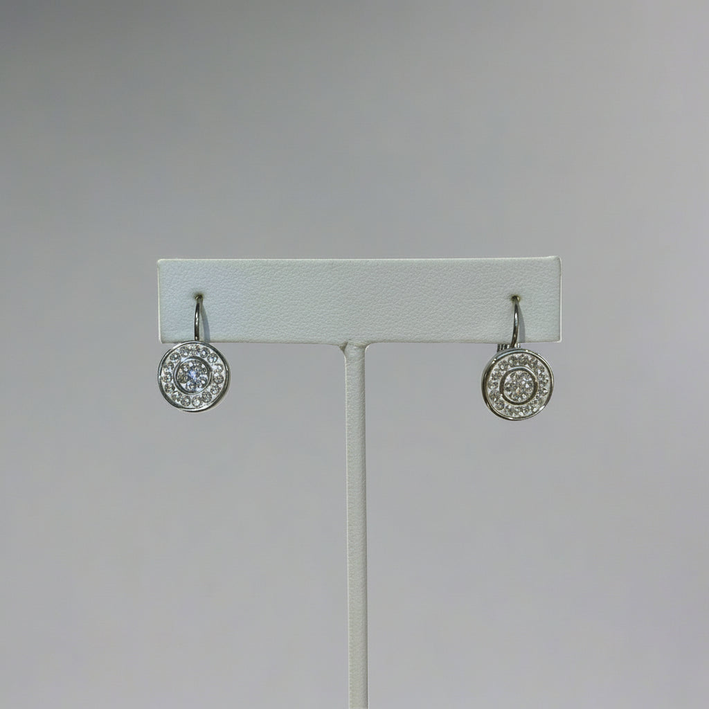 CZ ROUND CLUSTER EARRINGS