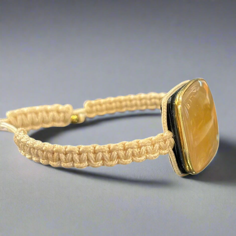 18KT GLD CITRIN BEIGE BRACELET