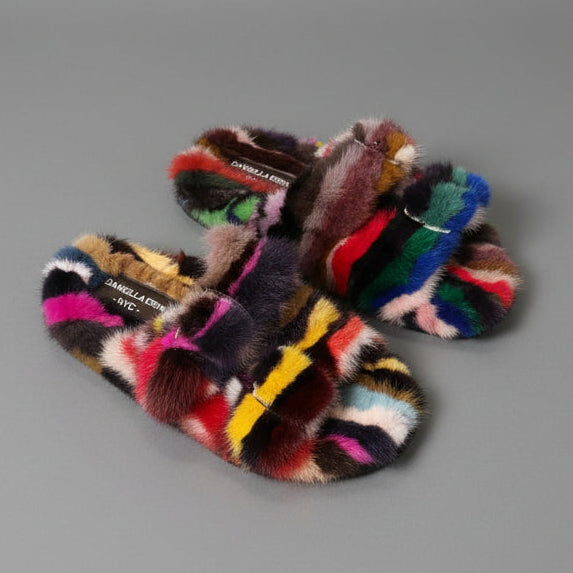 RAINBOW MINK SLIDES