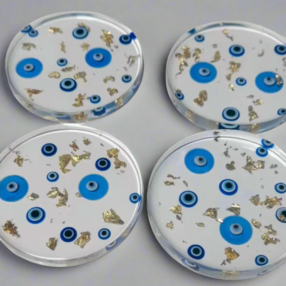 EVIL EYE RESIN COASTER