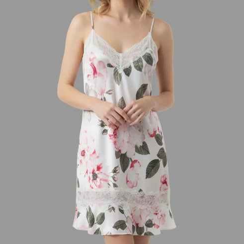 IVORY FLORAL CHEMISE