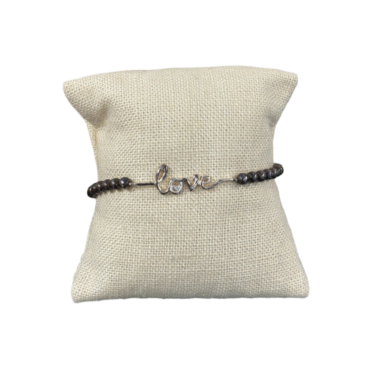 SILVER " LOVE " CHARM BRACELET