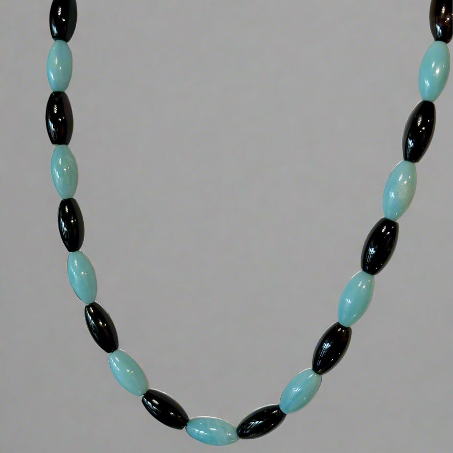 AGATE LARIMAR BLACKEND CLASP