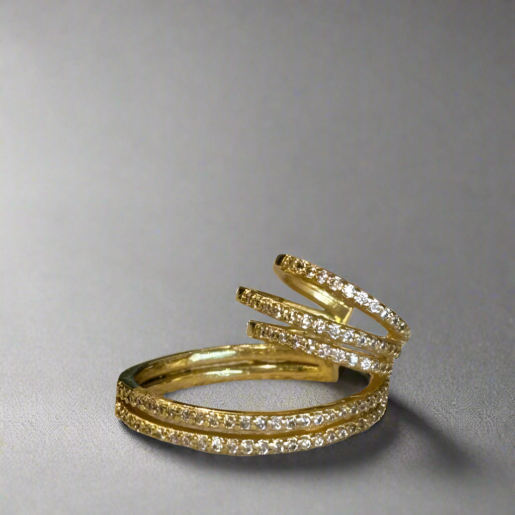 CZ GOLD PLATED EAR CUFF