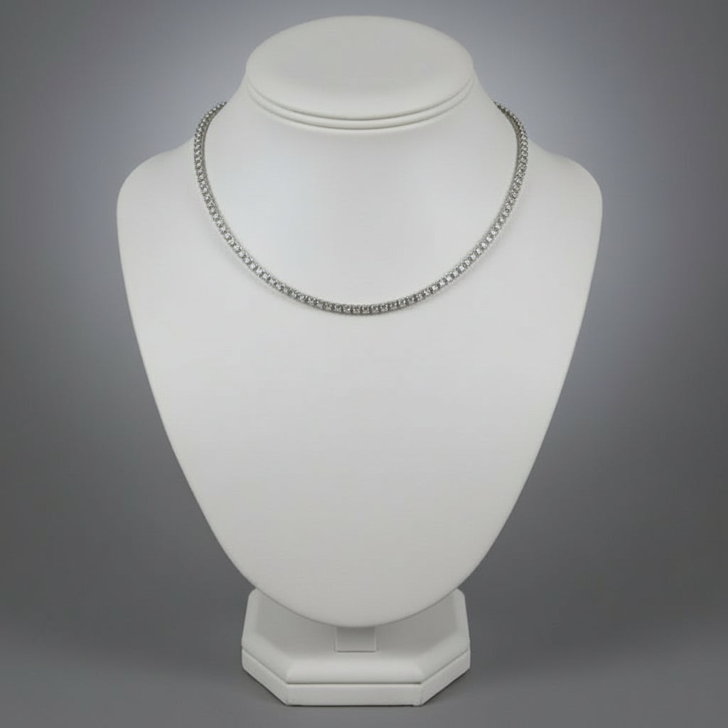 MEDIUM CZ DIAMOND TENNIS NECKLACE