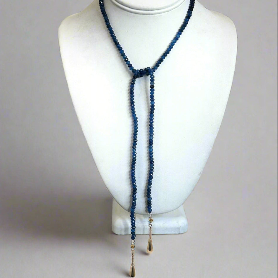 LAPIS LAZULI BEADED NECKALCE