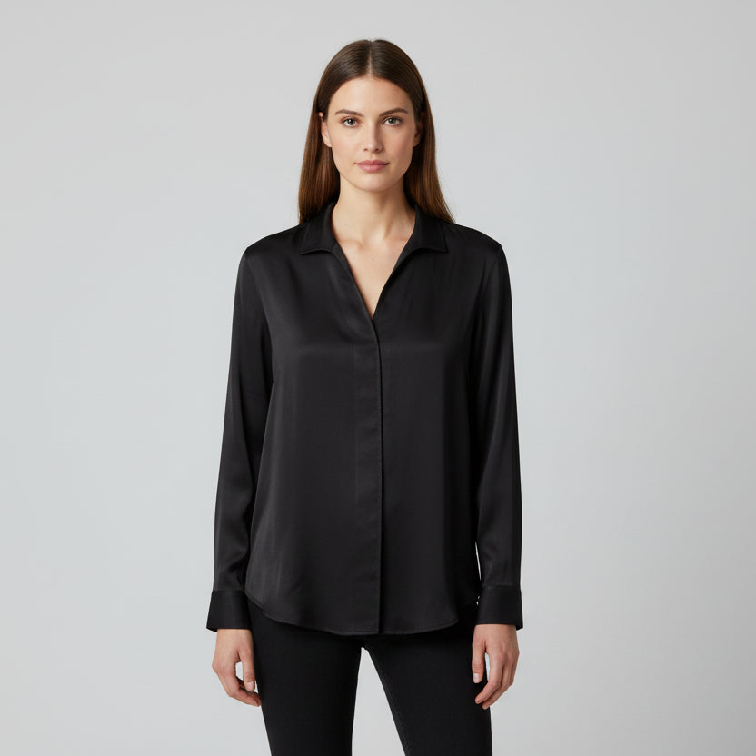 BLACK TENCEL SHIRT