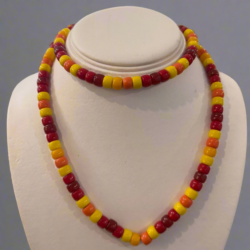RED BEADED NECKLACE